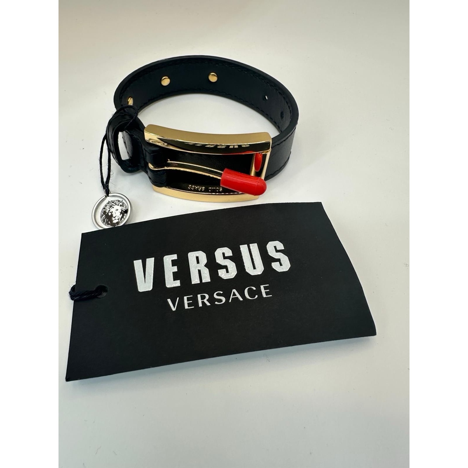 Versus Versace Medusa Leather Bracelet With Buckle Nwt